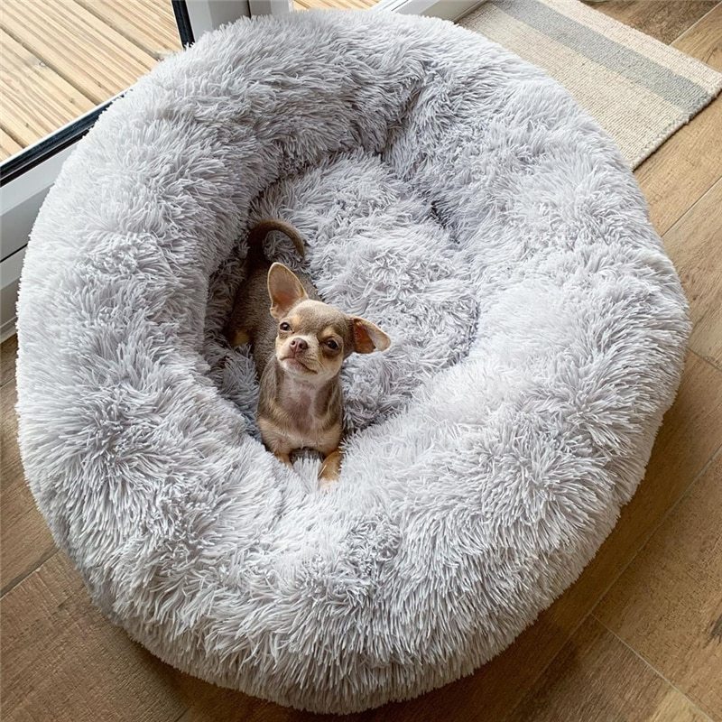 Dog Bed Super Soft Washable Long Plush Pet Kennel Deep Sleep Dog House Velvet Mats Sofa For Dog Basket Pet Cat Bed - Havenly World