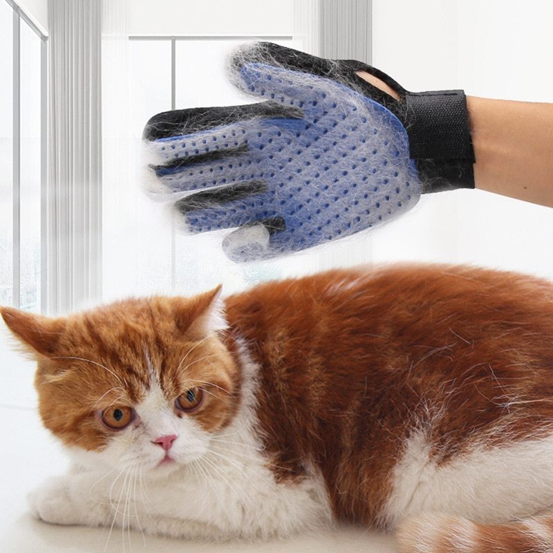 Cat Grooming Glove For Cats Wool Glove Pet Hair Deshedding Brush Comb Glove For Pet Dog Cleaning Massage Glove For Animal Sale - Havenly World